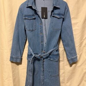 Fashion Nova Light Blue Mini Dress